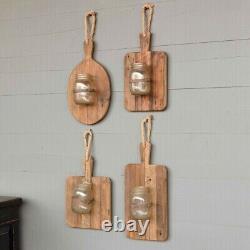 Mason Jar Wall Vase Sconces Set of 4 Country Farmhouse Kitchen Dining Home Decor