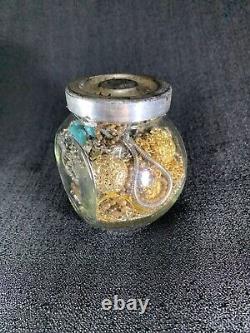 Mason Jar with Craft Jewelry Nice, Vintage to Modern Jewelry Jar Rare