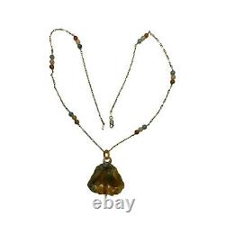 Mason Kay Untreated Jadeite 14K Yellow Gold Necklace with Butterfly Pendant