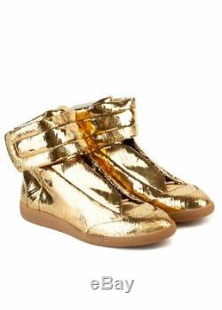 Mason Margiela Mens Gold Future Hi Sneakers NWT Retail $1,080 Size 12