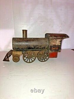 Mason & Parker 1905 Friction Wooden/Metal Locomotive # 555 16L x 8 H x 4.5 W