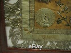 Mason Silver Metal Fringed Tapestry Hand Embroidered Masonic Lodge 340 Paoli