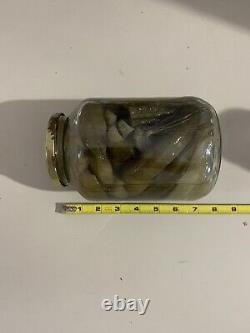 Mason jar pickles 1995 Metal Kitchen glass jar Country ox79