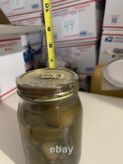 Mason jar pickles 1995 Metal Kitchen glass jar Country ox80