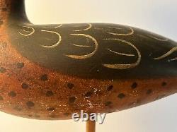 Mason's Decoy Metal Bill Shorebird Decoy, Large, Signed, 19 Long Tail to Beak