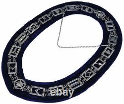 Masonic Blue Lodge Silver Metal Chain Collar Pack Of 12