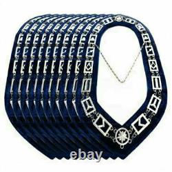 Masonic New Blue Lodge Silver12 Metal Chain Collar