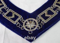 Masonic Regalia Master Mason Blue Lodge Silver Metal Chain Collar Lot of 5