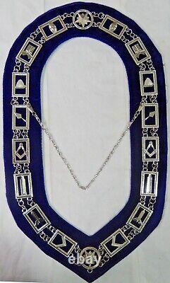 Masonic Regalia Master Mason Blue Lodge Silver Metal Chain Collar Lot of 5