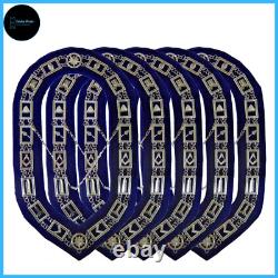 Masonic Regalia Master Mason Blue Lodge Silver Metal Chain Collar Pack of 5