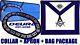 Masonic Regalia Master Mason Silver Chain Collar Blue Backing + Apron + Bag
