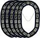 Masonic Regalia Master Mason Silver Metal Chain Collar Blue Backing Set Of 5 Pcs