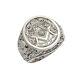 Masonic Skull Eagle Freemasons Men's Biker Statement Ring In Sterling Silver 925