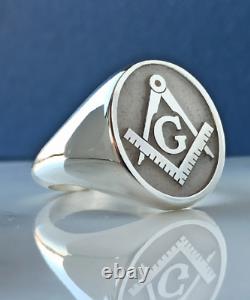 Masonic Wax Seal Ring Master Mason Rings Men's Masonic Ring 925 Sterling Silver