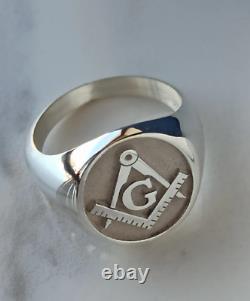 Masonic Wax Seal Ring Master Mason Rings Men's Masonic Ring 925 Sterling Silver