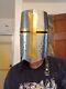 Medieval Knight Armor Crusader Templar Helmet With Mason's Brass Cross & Straps
