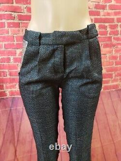Michelle Mason Blue Embellished Women's Pants Size 2 NEW