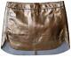 Michelle Mason Metallic Leather Mini Skirt Us 6 Uk 10