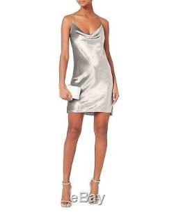 Michelle Mason Women's Metallic Silver Mini Dress