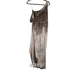 Michelle Mason gold one shoulder dress size 2