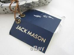 NEW JACK MASON Aviation Silver Stainless Band WATCH Quartz JM-A101-010 Box $225