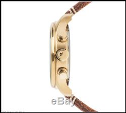 NIB Jack Mason Aviator Chronograph 42mm gold tone watch JM-A102-205