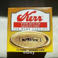 NOS Sealed Case of 36 Dozen KERR Wide Mouth Mason Lids Home Canning Self Sealing