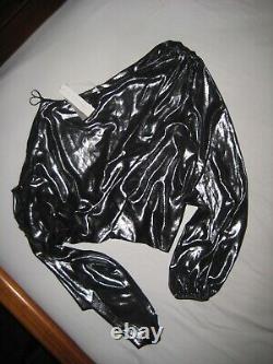 NWT US $700+ Mason by Michelle Mason US 4 AU 8 metallic tie waist silk lined top