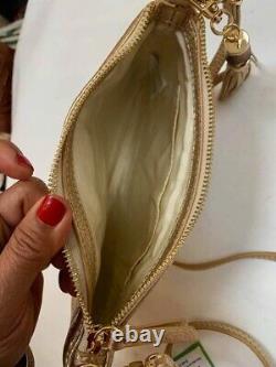 New Lilly Pulitzer Cruisin Crossbody Bag Gold Bag Purse Metallic Leather