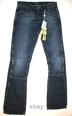 New Womens NWT Designer Mason's Woman Rites Jeans 44 8 Boot Leather Tall Europe
