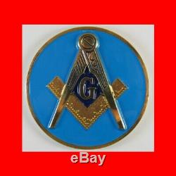 Nice Blue Lodge Masonic Metal Car Auto Badge Emblem, Mason, 3freemason Logo Gift