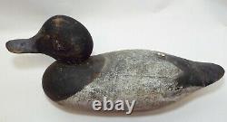 Old Antique MASON Wooden DUCK DECOY with Metal Eyes Hunting