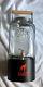 Old Camp Whiskey Mason Jar Glass Beverage Dispenser With Metal Stand & Handle