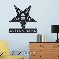 Personalized Name OES Order of the Eastern Star Masonic Metal Sign, Wall Decor