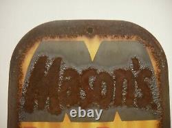 RARE Vintage MASON'S ROOT BEER Metal THERMOMETER Sign