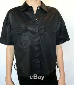 Rag And Bone Black Lace Up Side Mason Shirt. Size XS Retail $325 Price $148 NWT