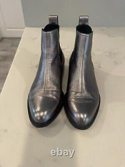 Rag & bone mason chelsea boots metallic silver sz 36