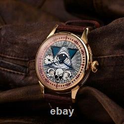Rare Mason Molnija USSR soviet watch russian vintage pocket watch on wrist