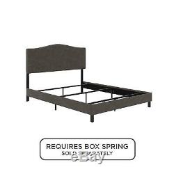 RealRooms Mason Upholstered Panel Bed, Strong Steel Slat Support, Full Size