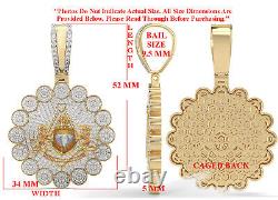 Real Genuine 3.50 Ct. VVS/1 MOISSANITE Masonic Freemason G Compass Charm Pendant