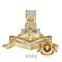 Real Genuine Diamond 0.85 Cwt. Masonic Freemason Holy Anchor Cross Charm Pendant