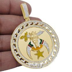 Real Genuine Diamond Shriners Freemasonry Masonic Freemason Greek Pendent Charm