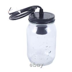 Retro Glass Mason Jar Chandelier Adjustable 8-Light Hanging Fixture Ceiling Lamp