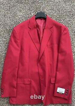 Royal Arch Mason Chapter Red Men's Polyester Blazer/Sport Coat (48L)