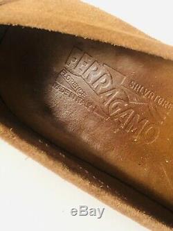 Salvatore Ferragamo MASON Signature Gancini loafer Brown Gold Hardware Size 11D