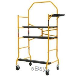 Scaffold 900 lbs. Job Site Workbench Portable Rolling Platform With Tool Tray New