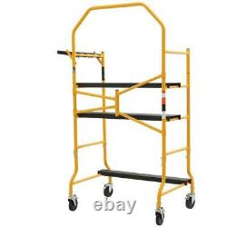 Scaffold MetalTech Job Site Rolling Scaffolding Ladders Adjustable Foldable New