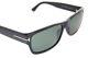 Tom Ford Mason Tf445 01n 56mm Men Large Square Sunglasses Black Grey Green Rare