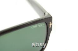 TOM FORD MASON TF445 01N 56mm Men Large Square Sunglasses BLACK GREY GREEN RARE