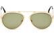Tom Ford Dashel Tf508 Shiny Gold 28n Aviator Metal Sunglasses 55-18-145 Ft508
